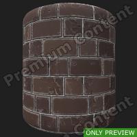 PBR wall bricks old texture 0003
